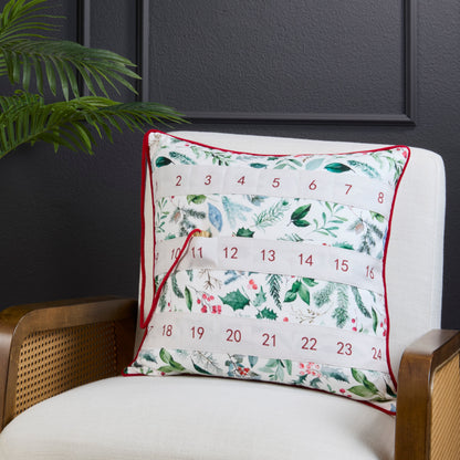 Holiday Advent Calendar Throw Pillow