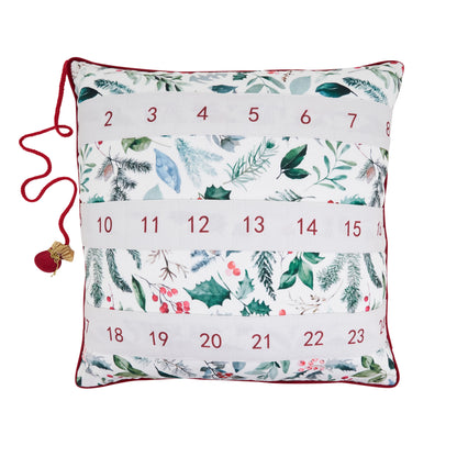 Holiday Advent Calendar Throw Pillow