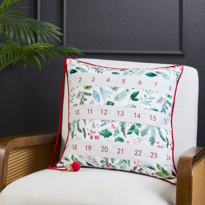 Holiday Advent Calendar Throw Pillow