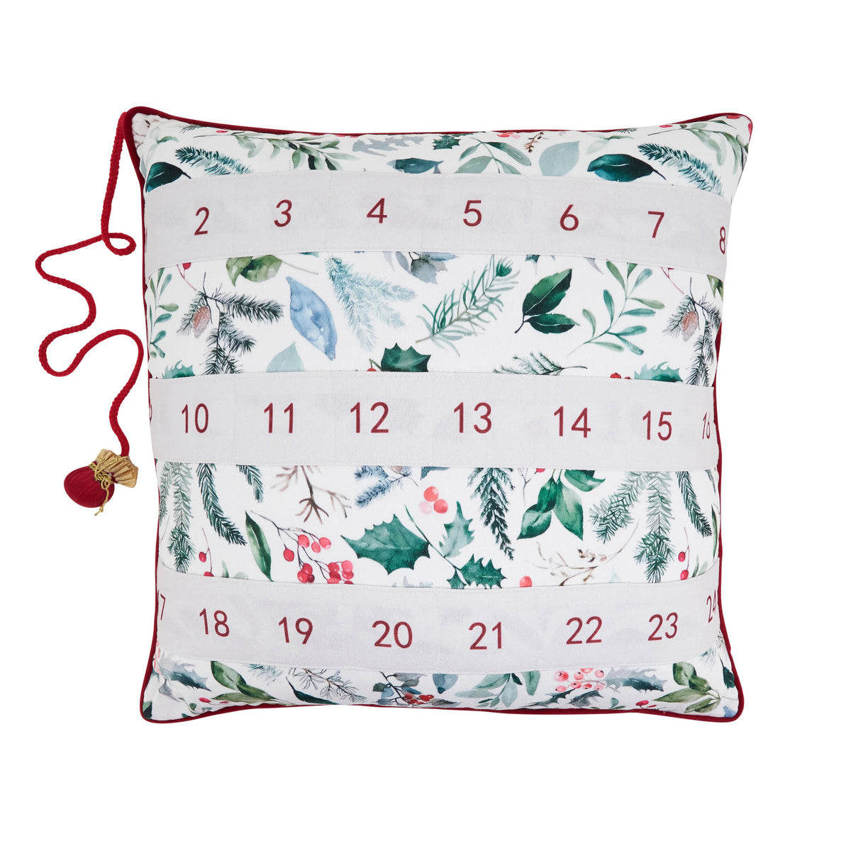 Holiday Advent Calendar Throw Pillow