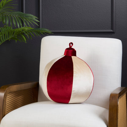 Ornament Shaped Velvet Throw Pillow