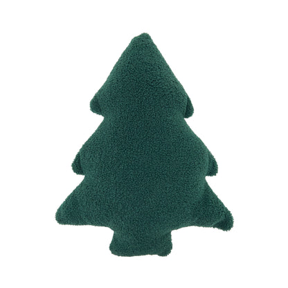 Sherpa Christmas Tree Shaped Throw Pillow