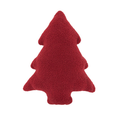 Sherpa Christmas Tree Shaped Throw Pillow