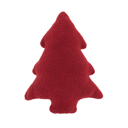 Sherpa Christmas Tree Shaped Throw Pillow