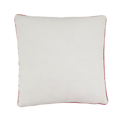 Candy Cane Embellished Christmas Throw Pillow