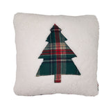 Plaid Cozy Sherpa Christmas Tree Throw Pillow