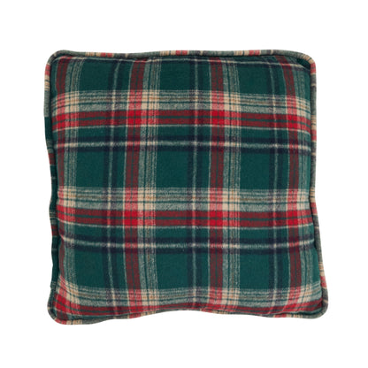 Plaid Cozy Sherpa Christmas Tree Throw Pillow