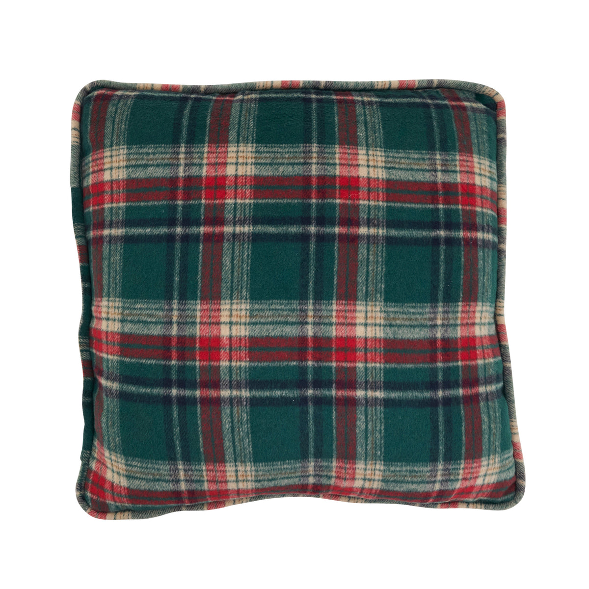 Plaid Cozy Sherpa Christmas Tree Throw Pillow