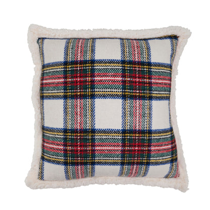 Plaid Sherpa Throw Pillow