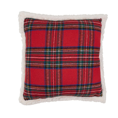 Plaid Sherpa Throw Pillow