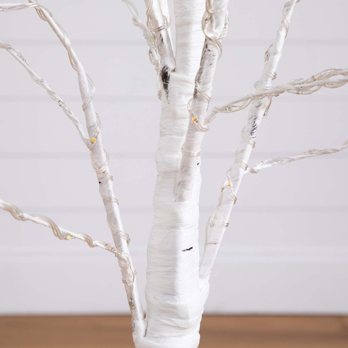 4' Pre-Lit Artificial White Birch Tree with 240 Color Changing LED Lights
