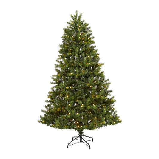 6' New Haven Spruce “Natural Look” Artificial Christmas Tree with 350 LED Lights