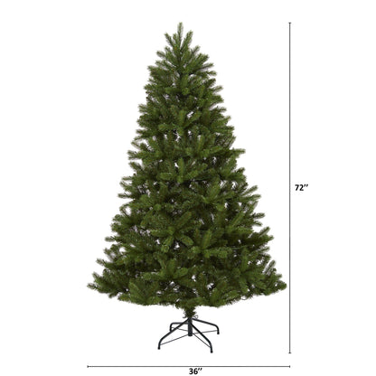 6' New Haven Spruce “Natural Look” Artificial Christmas Tree with 350 LED Lights