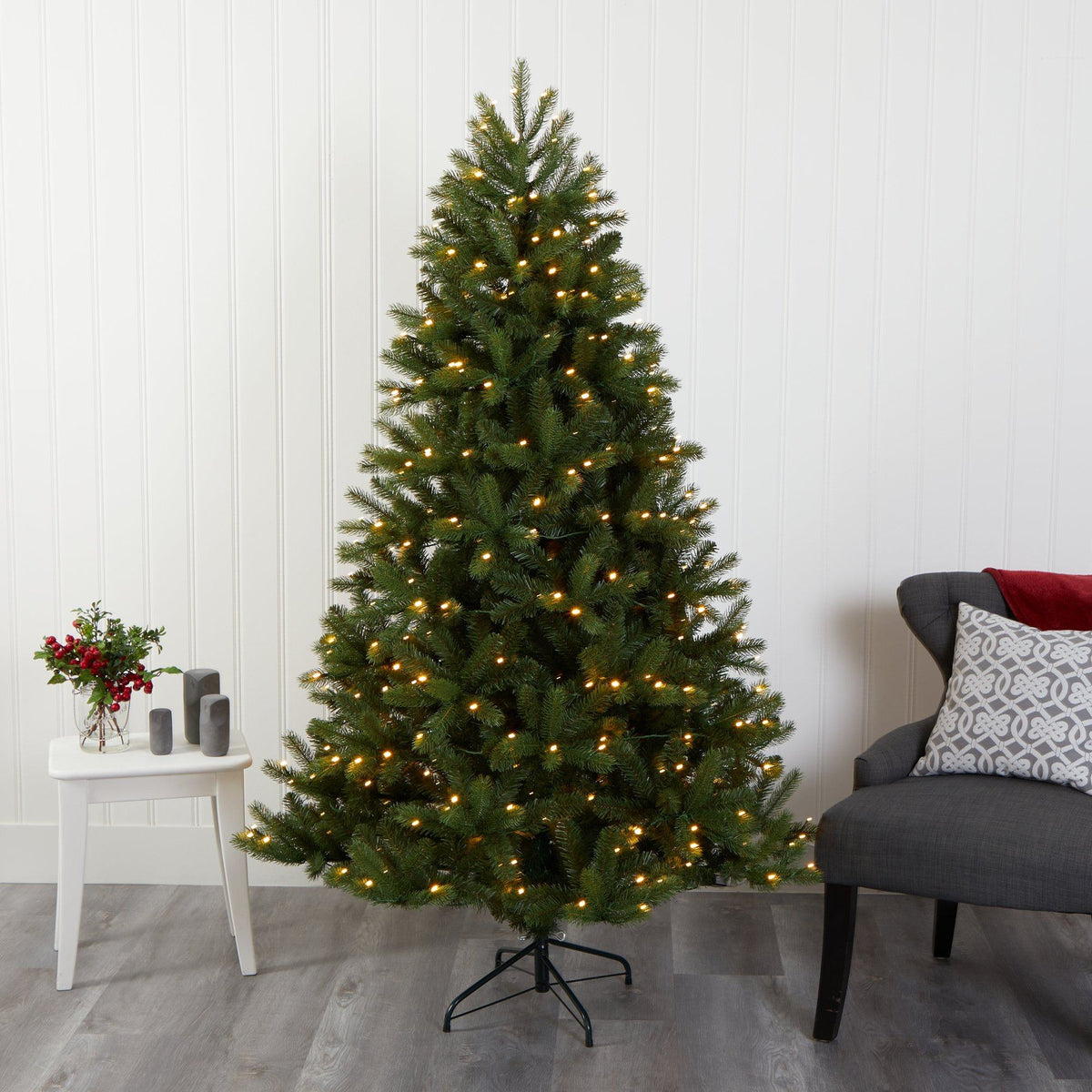 6' New Haven Spruce “Natural Look” Artificial Christmas Tree with 350 LED Lights