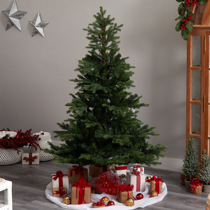 6' North Carolina Spruce Artificial Christmas Tree with 350 Clear Lights and 631 Bendable Branches