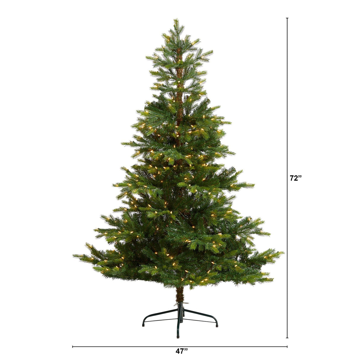 6' North Carolina Spruce Artificial Christmas Tree with 350 Clear Lights and 631 Bendable Branches