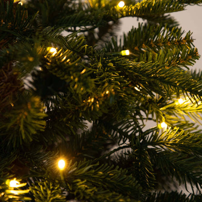 6' Pre-Lit Artificial Idaho Mixed Fir Christmas Tree with 130 Warm White LED Lights
