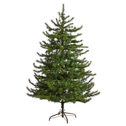 6' Vancouver Mountain Pine Artificial Christmas Tree with 350 Clear Lights and 1332 Bendable Branches
