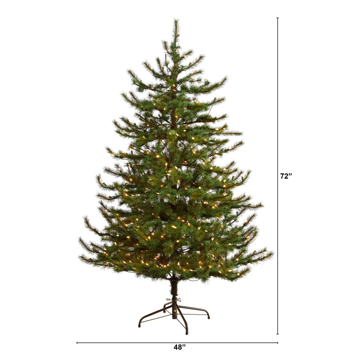 6' Vancouver Mountain Pine Artificial Christmas Tree with 350 Clear Lights and 1332 Bendable Branches