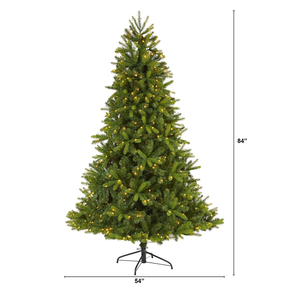 7' New Haven Spruce “Natural Look” Artificial Christmas Tree with 500 LED Lights